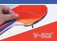 Estafas de tenis de mesa de la manija del color con caucho del revés del paquete de la tarjeta del PVC