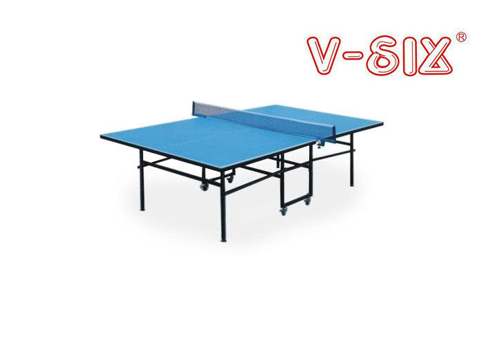 Tamaño estándar interior de la tabla plegable superior azul de los tenis de mesa con grueso de la tabla de 16m m