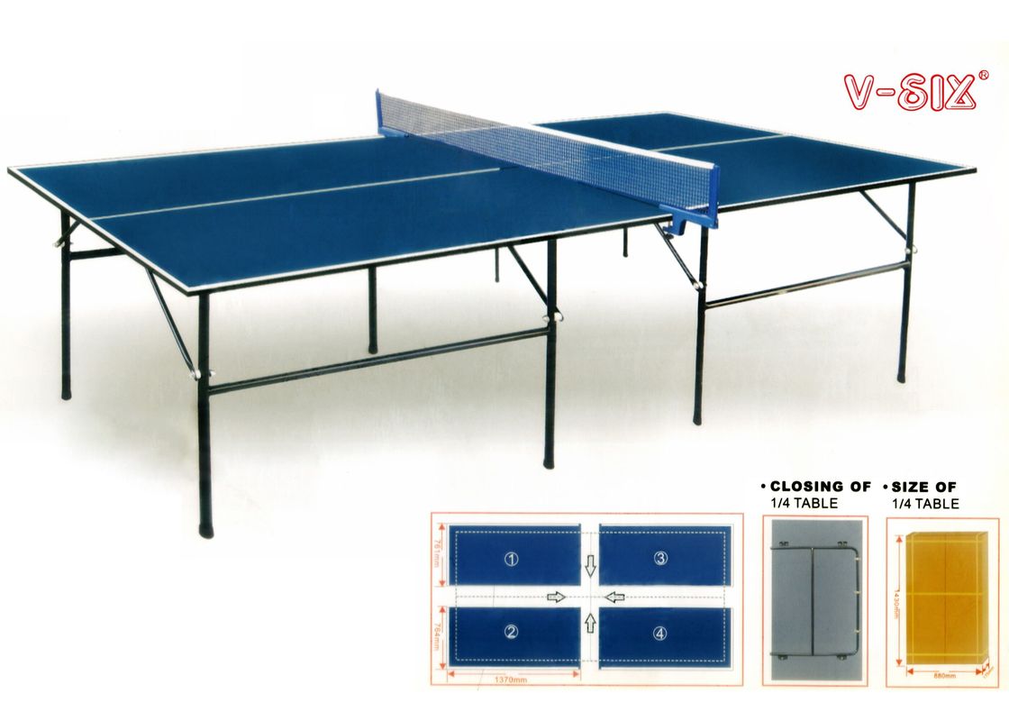 Tabla plegable estándar 4 interiores de los tenis de mesa en 1 12 milímetros de grueso para la reconstrucción de la familia