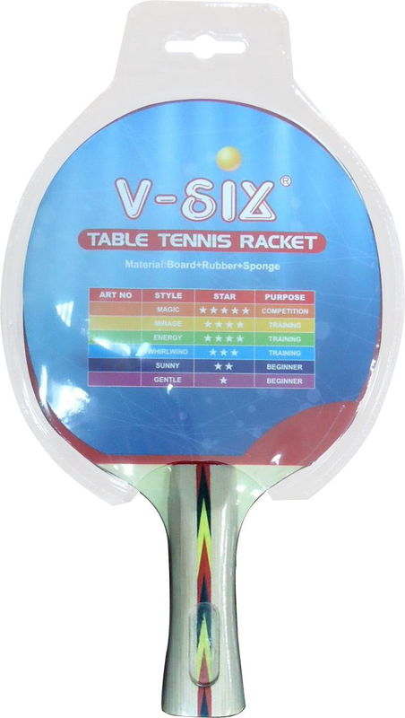 paleta de los tenis de mesa del tablero de madera de 6m m buena, estafas de encargo del ping-pong con caucho
