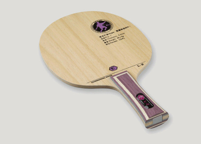 Palos de encargo de los tenis de mesa de la madera contrachapada de la suave al tacto 7, paletas profesionales del ping-pong