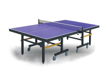 Tabla de plegamiento púrpura de los tenis de mesa del top del MDF, sola tabla de ping-pong estándar de la competencia