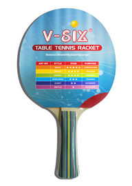 Double Revert Rubber Table Tennis Rackets With Higher Density Yellow Sponge 1.5mm