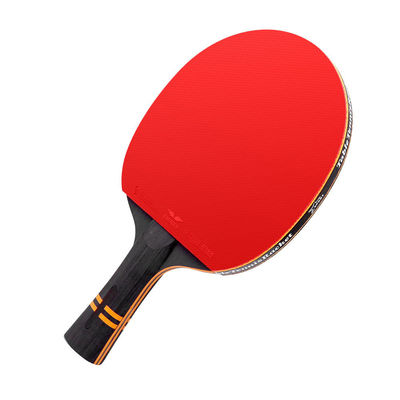 Raquetas de tenis de mesa de material de hoja de fibra de carbono con paleta de madera pura y 5 pliegues de madera natural