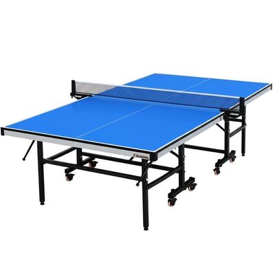 Mesa de ping pong plegable, cómoda y portátil, en azul cielo
