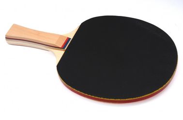 Las estafas de tenis de mesa de la reconstrucción invirtieron el caucho manija cóncava de la cuchilla de 5 capas roja/negro